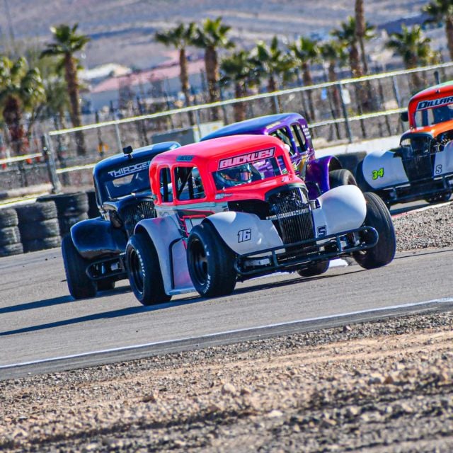 Finn Buckley leads the Sem-Pro/Young Lions field through Turn 1.