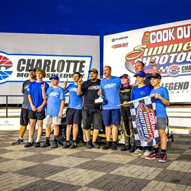 Bryson Nichols and his Race Driven Performance team in victory lane.