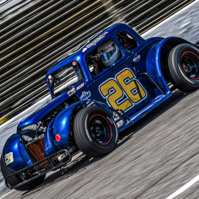 JT Poole qualifying at Nashville Fairgrounds Speedway during the 2025 INEX Spring Nationals.