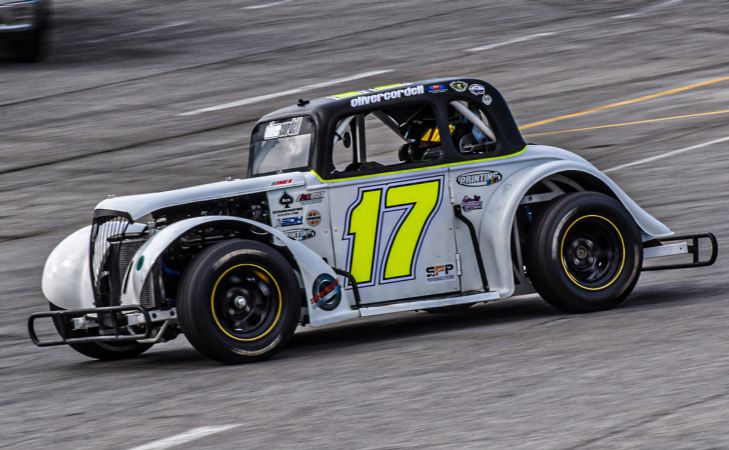 Oliver Cordell practicing at the Nashville Fairgrounds Speedway during the 2023 Nashville Spring Series 