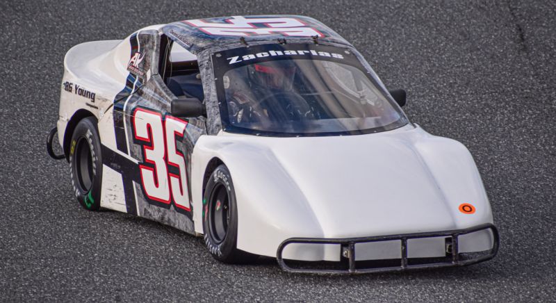 Owen Zacharias practicing his Bandolero at Citrus County Speedway at the 2023 Winter Nationals
