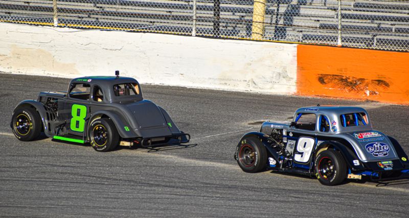 Cooper Gaul (8) is chased by Garrett Erwin (9)